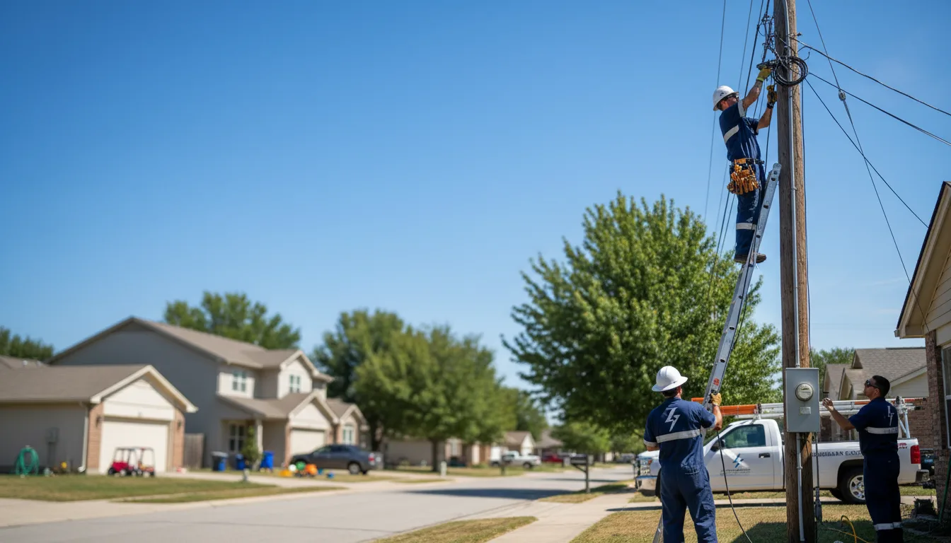 Residential electrician providing installation services in Columbus City, IA